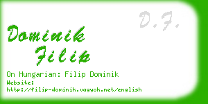 dominik filip business card